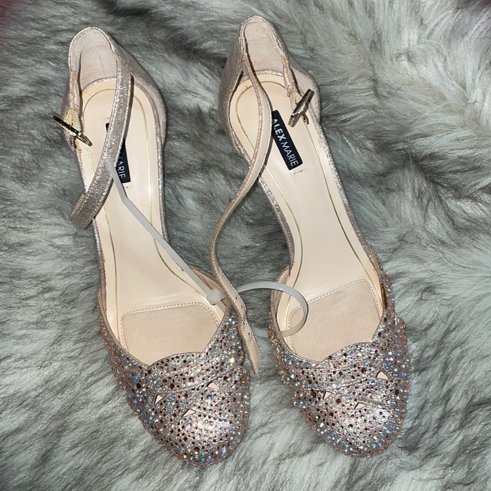 Alex Marie Sparkling Tan Heels